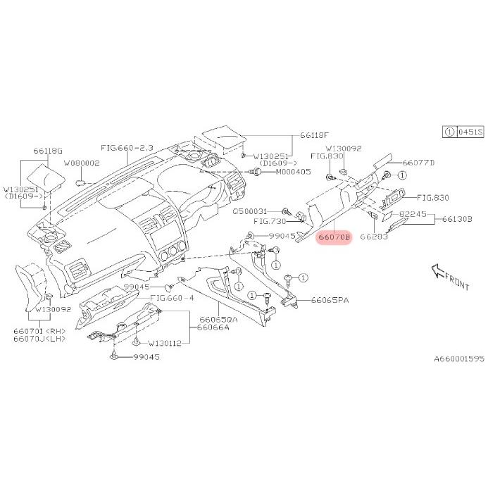 SUBARU（スバル） 66519SG000VH【スバル純正】SJフォレスター(D型/XT