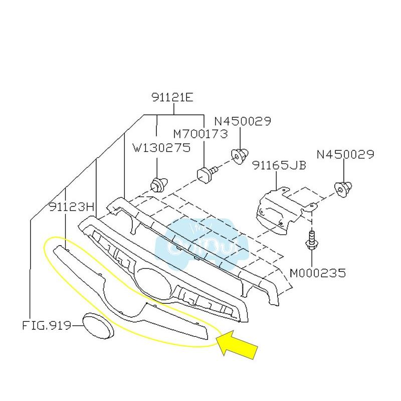 SUBARU（スバル） 91123SJ110【スバル純正品】フロントグリル