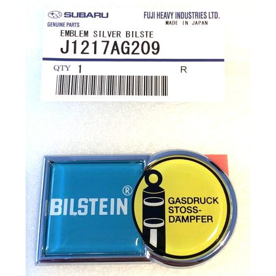 J1217AG209【STI-スバル】ビルシュタインエンブレム(シルバー)レガシー用 　BILSTEIN　リアオーナメント/リアエンブレム【メール便OK】｜taxnerima｜02