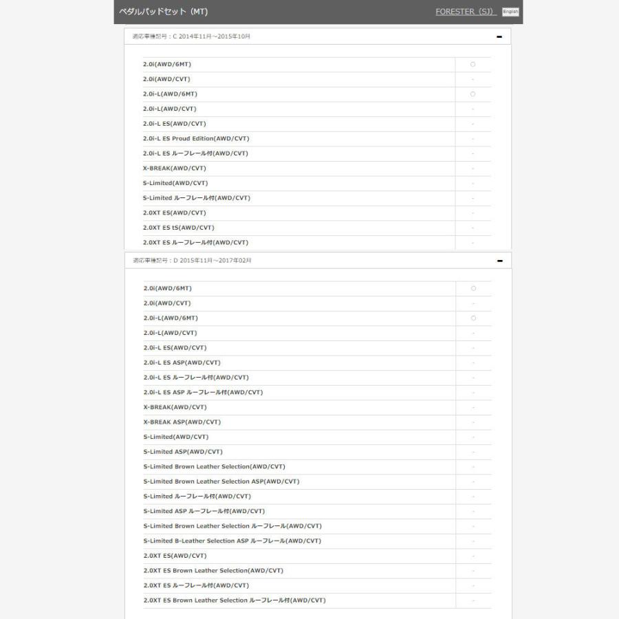 SUBARU SG317FG011【スバル純正】STI ペダルパッドセット(MT