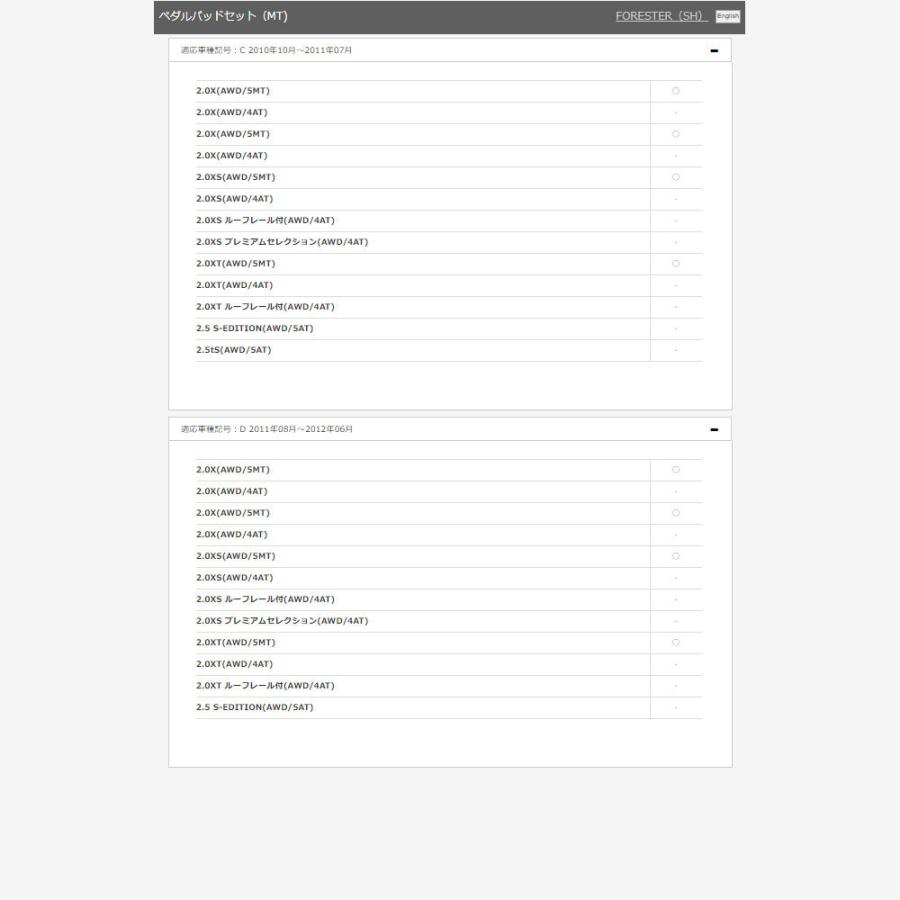 SUBARU（スバル） SG317FG011【スバル純正】STI ペダルパッドセット(MT