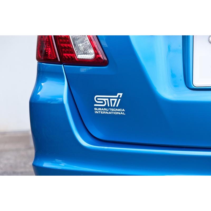 STSG14100280【STI-スバル】STI ステッカーB/ホワイト 7×12.5cm※2枚入り STIロゴステッカー【メール便OK】SUBARU純正品（旧品番：STSG11100801）｜taxnerima｜02