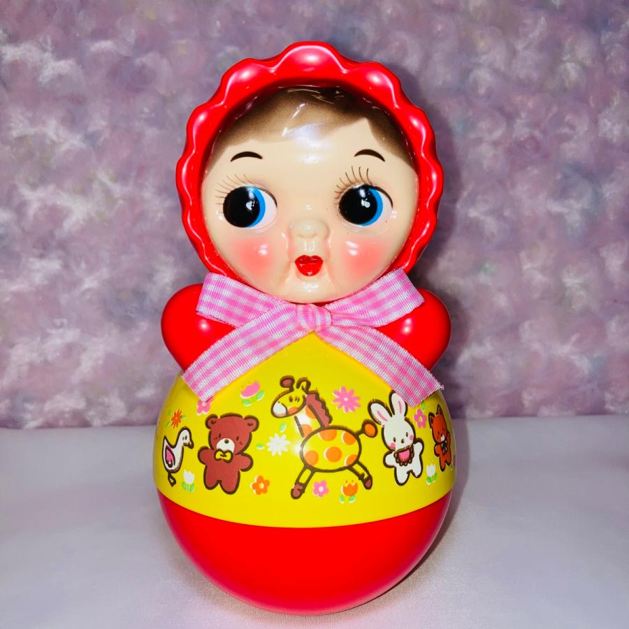 希少‼️起き上がりこぼし 犬張子 昭和レトロ 玩具 当時物 日本玩具協会 犬 置物 昭和レトロ 起き上がりこぼし 当時物 おきあがりこぼし 人形