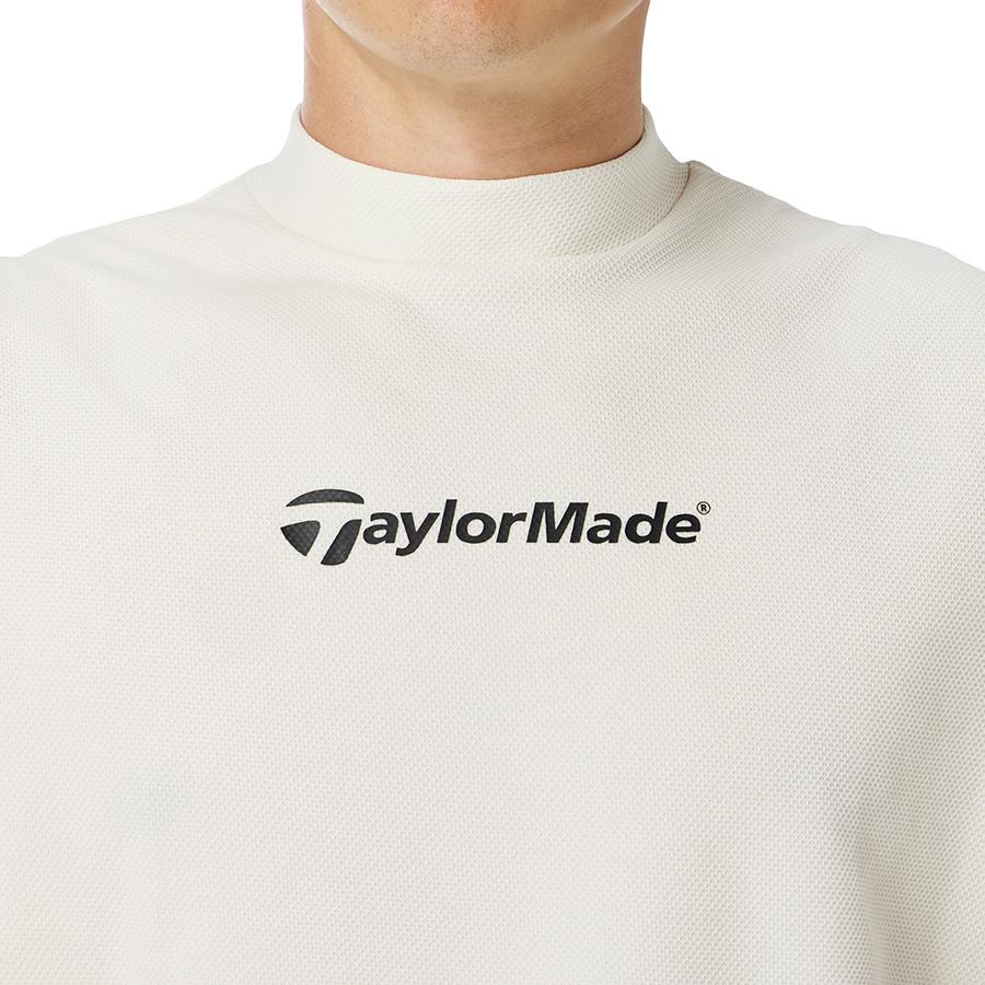 ゴルフ TaylorMade（テーラーメイド） 厚手冬素材カットソー、バックプリント ホワイト TaylorMade バックプリント モック L/S メンズウェア