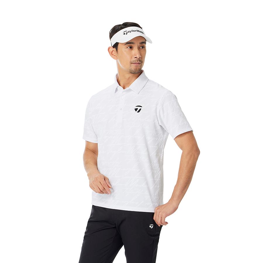 Ws】リラックスシアサッカーS/Sポロ｜APPAREL 白 ポロシャツ アトミックリング FL × Stüssy 【ゴルフ・M新品】 | Golf TaylorMade メンズウェア