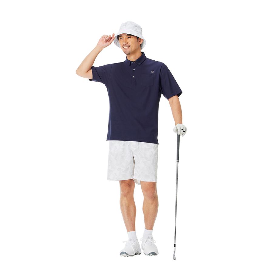 TaylorMade（テーラーメイド） ゴルフ シアサッカーS/Sポロ / ネイビー