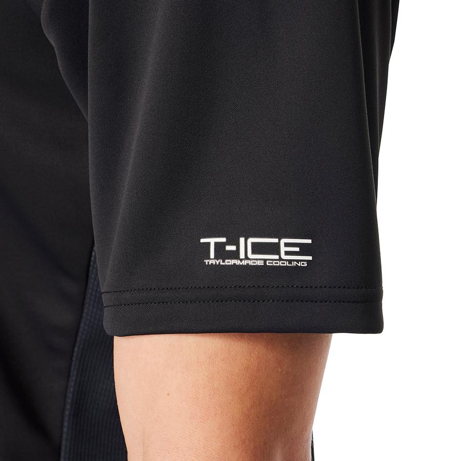 TaylorMade T-ICE 半袖ハーフジップシャツ ブラック TaylorMade（テーラーメイド） ゴルフ T-ICEハーフジップS/Sモック