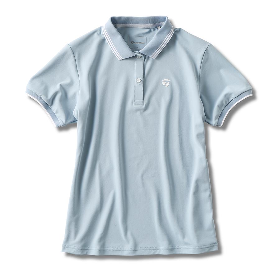 【極美品】TaylorMade　ストレッチポロシャツ　ライトブルーL TaylorMade（テーラーメイド） アシッド / TMベーシックL/Sポロ ゴルフ メンズウェア