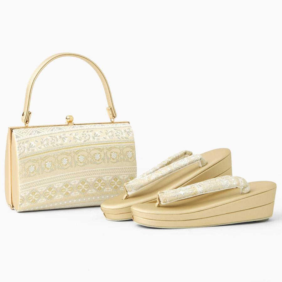 和装用バッグと草履セット ベージュ 草履 バッグ セット 女性 和装 和装バッグ 袴姿| きもの館 創美苑