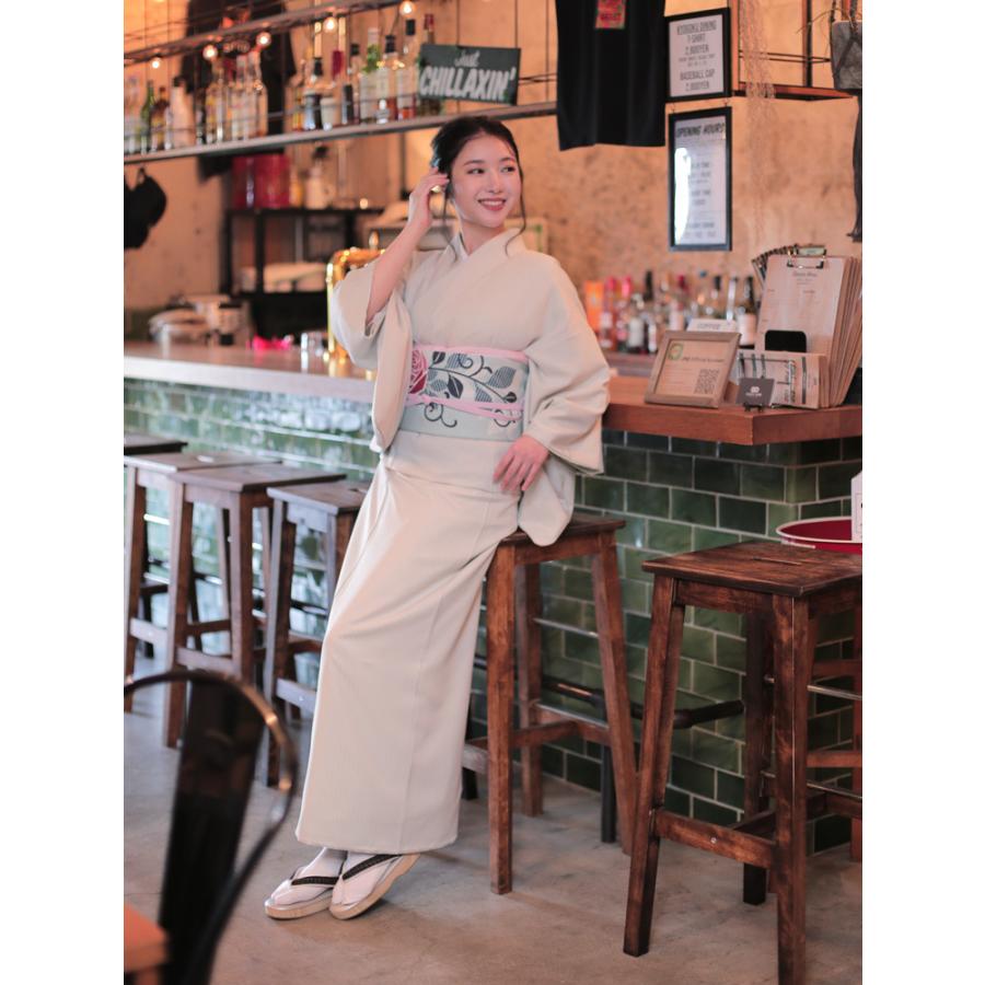 ROCCA（六花） 色無地 単衣 着物 単品 東レシルジェリー 東レスマイル