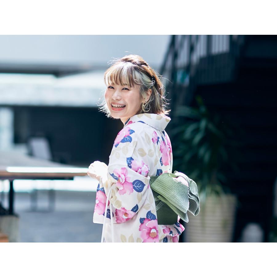デート浴衣 カルキュロ 浴衣 3点セット セット 女性 帯 下駄