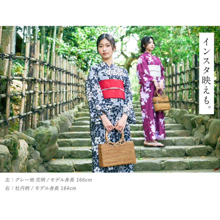 新品　花柄　着やすい　2部式　浴衣ワンピース・帯セット（黄色） 新品 花柄 着やすい 2部式 浴衣ワンピース・帯セット（黄色