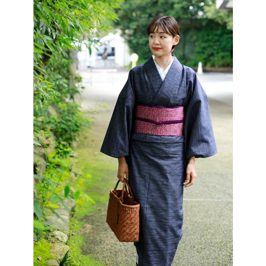 BOTAN 久留米織 木綿着物 日本製 レディース 単衣 着物 洗える お