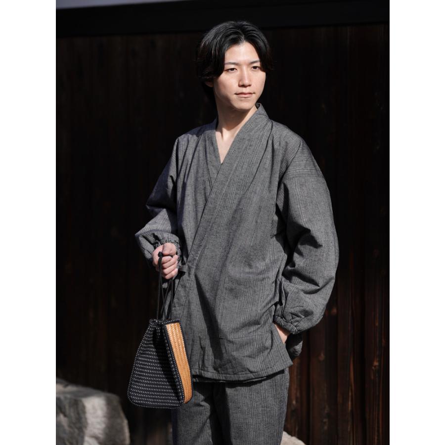 BOTAN フリース作務衣 メンズ 久留米織 男性 ギフト おしゃれ 綿