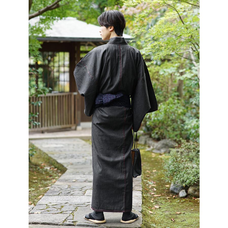 デニム着物 メンズ 着物 角帯 2点セット セレクトセット 久留米