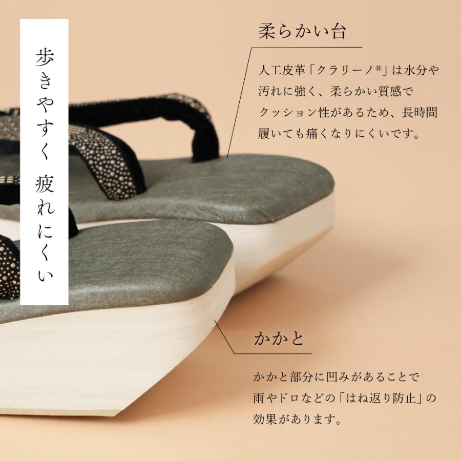 印伝 革 鼻緒 草履 日本製 六花 ROCCA レディース カジュアル 角草履 スクエア おしゃれ シンプル クッション 柔らかい 痛くない ぞうり S M L サイズ 【カーキ】