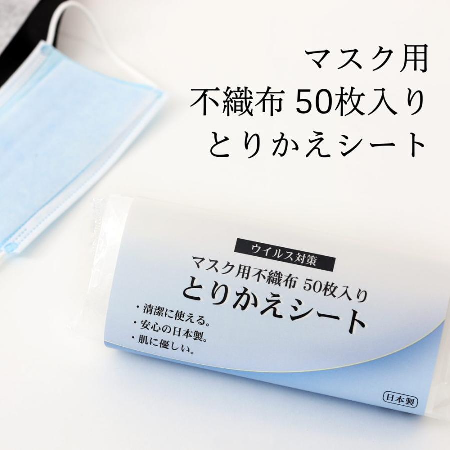 不織布抗菌交換用マスクシート100枚✖️10セット 取り替えシート マスク用 日本製 50枚入り 不織布交換シート : TAYU