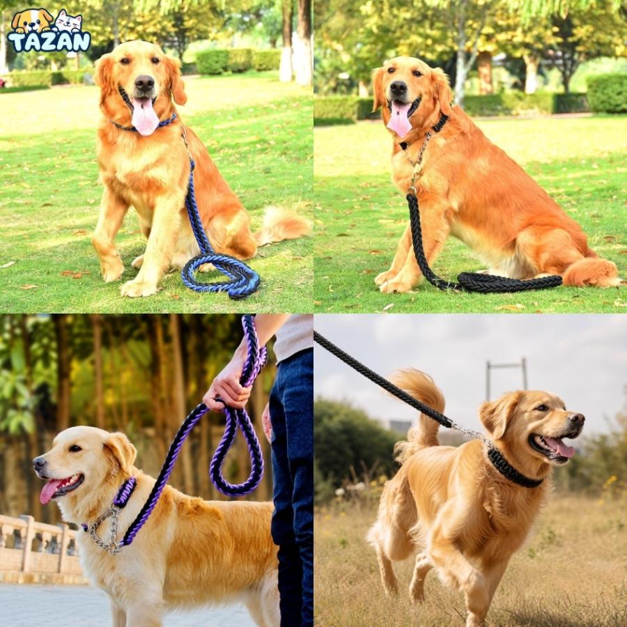 犬 リード パラコード 130cm 太め 丈夫 持ちやすい 編込み 大型犬 小型