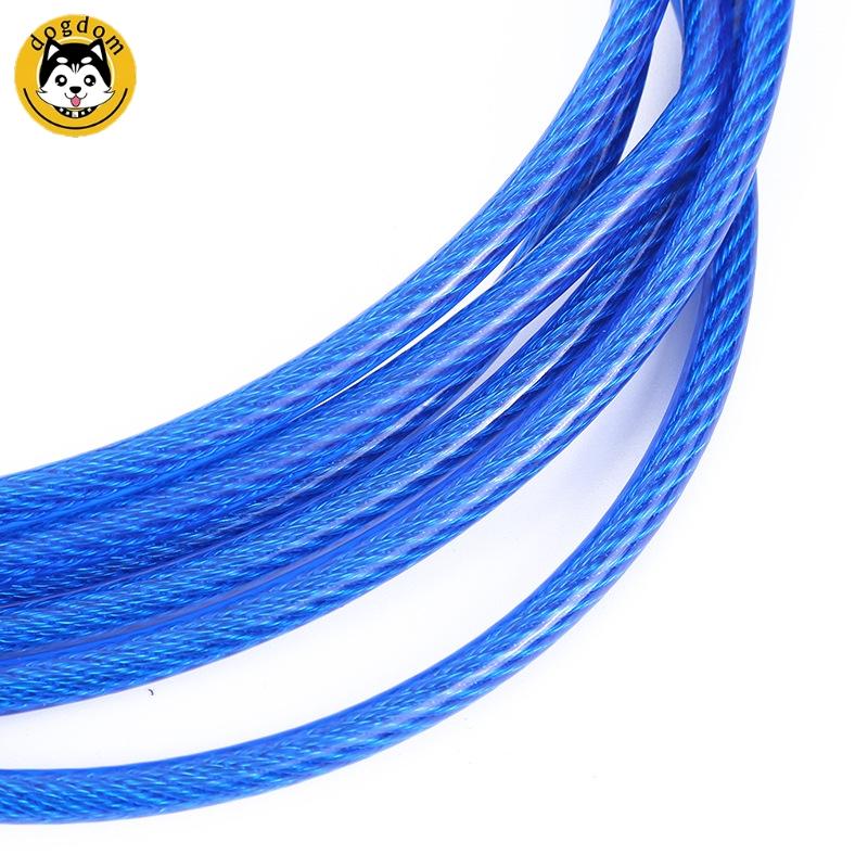 犬　リード　滑り止めワイヤー制御リード 青　ブルー　1cm*120cm 犬 リード 滑り止めワイヤー制御リード 青 ブルー 1cm*120cm