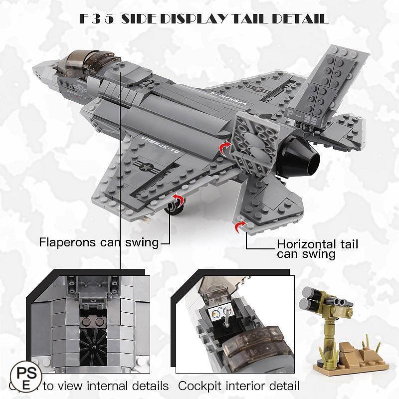 ブロック互換 レゴ 互換品 レゴミリタリー F35戦闘機 互換品誕生日 プレゼント｜tazou-syoppu｜05