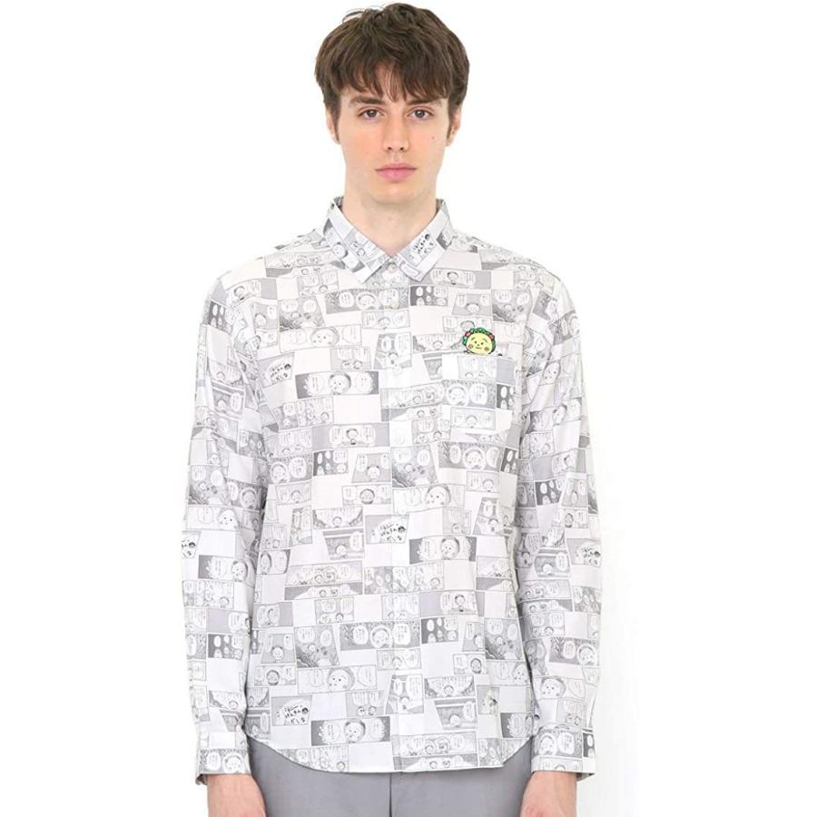 驚きの値段 グラニフ Graniph コラボレーション 総柄 シャツ コミック パターン コジコジ アイスグレー メンズ レディース L G102 超目玉 Atempletonphoto Com