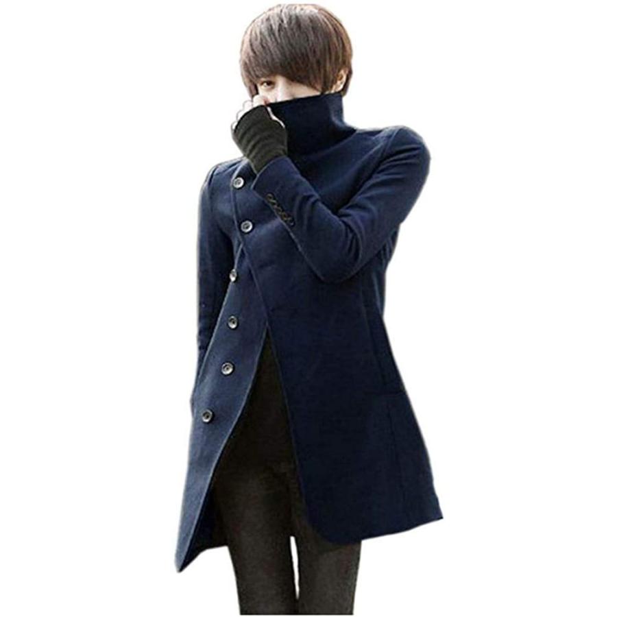 在庫有 Sheya ロングコート メンズ 秋 コート スプリングコート ロングpコート トレンチコート ブラック ネイビー 内祝い Www Angkaalam Com