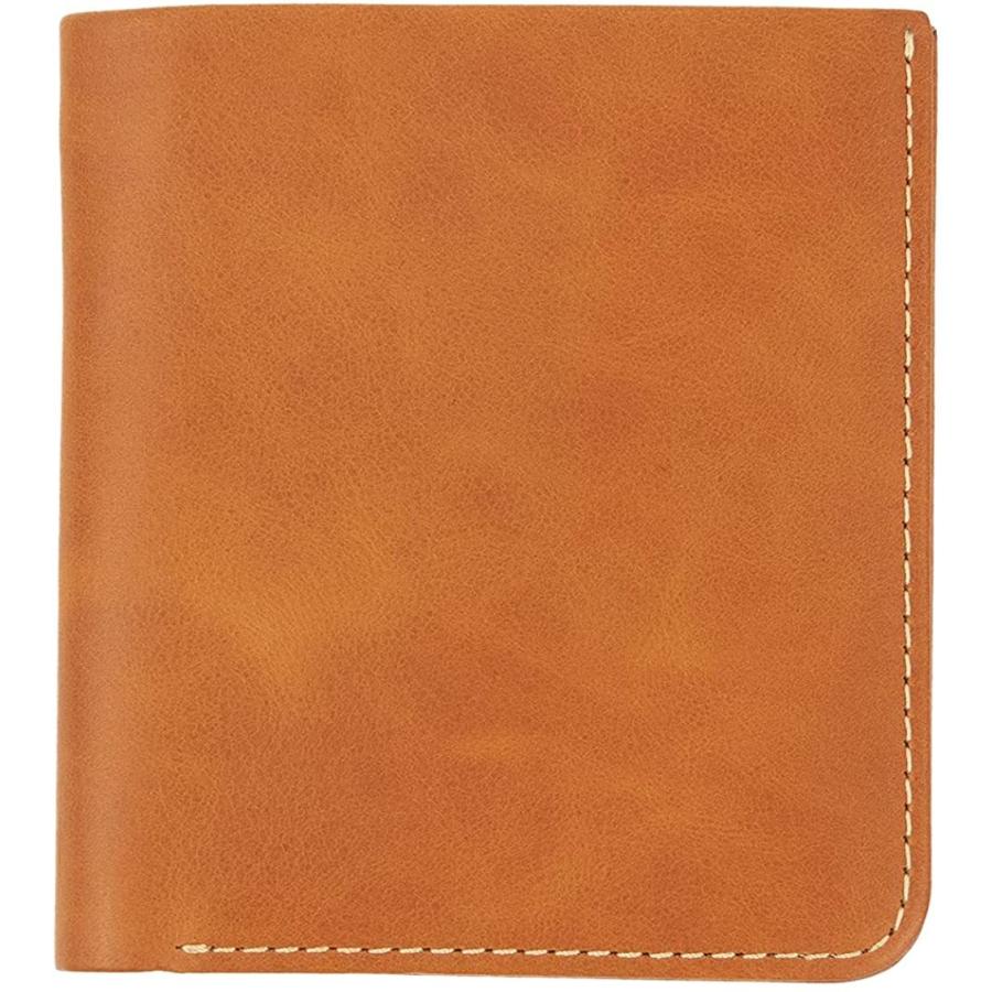 [ハナトラ] [HANATORA] イタリアンレザー 二つ折り財布 軽くて小さい財布 ベジタブルタンニンレザー M08-Orange オレンジ