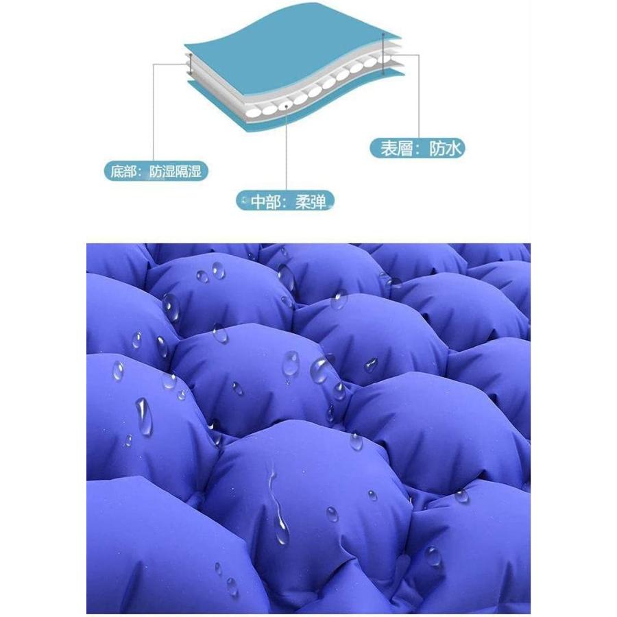 エアーマット 足踏み式 お花見 キャンプ キャンプマット コンパクト ツーリング ピ 収納袋 登山 補修テープ付属 軽量 運動会 防水マット 防水防潮 最大62 オフ キャンプマット