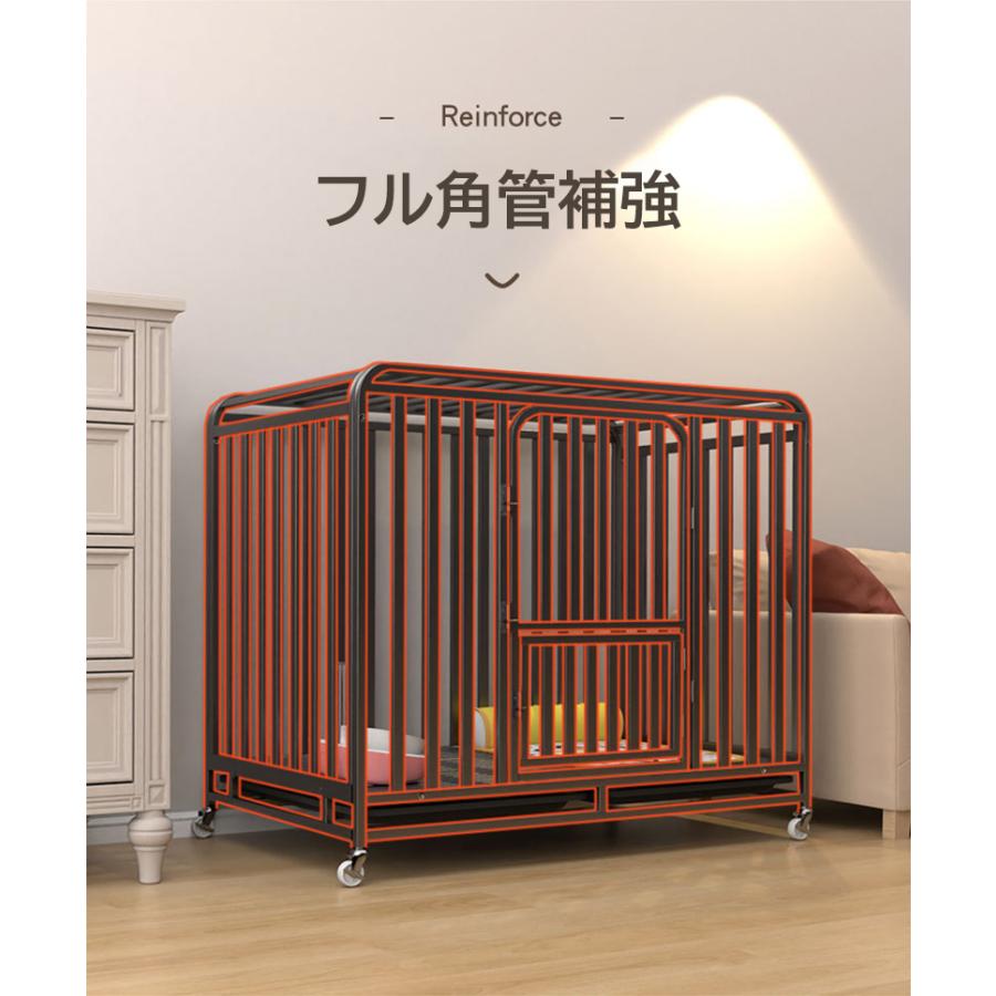 【公式】 ペット かご キャリーバック 厚 大型 小型 中型犬 猫 クレート おしゃれ 鉄製 (110*72*95cm) 【NAN8178166579】(29675円)