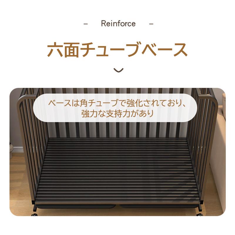 【公式】 ペット かご キャリーバック 厚 大型 小型 中型犬 猫 クレート おしゃれ 鉄製 (110*72*95cm) 【NAN8178166579】(29675円)