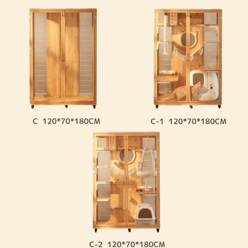 猫 キャットケージ ケージ 木製 キャットハウス ネコ ハウス 留守番 保護 lcw0524.jpg