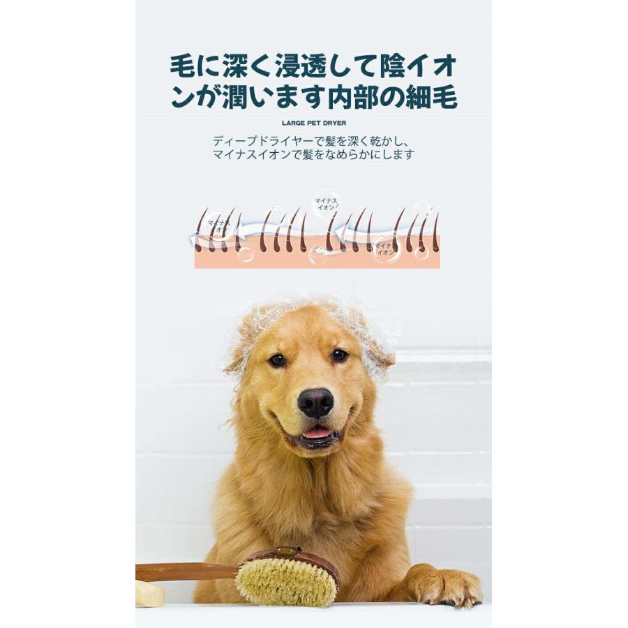 ペットドライヤー ペットドライルーム ハウス 自動 ペット乾燥箱 ペット用 猫 犬 兼用 乾燥ケース お風呂後ドライヤー 大空間 急速乾燥 静音 オゾン消毒｜tbh｜10