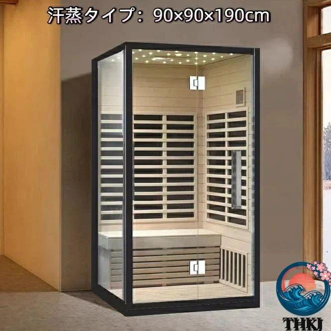 家庭用サウナルーム 乾湿分離タイプ スチームサウナボックス THKJ 全身サウナ対応 シャワー一体型ユニット 省スペース 整理しやすい 収納便利 すっきり収納_12