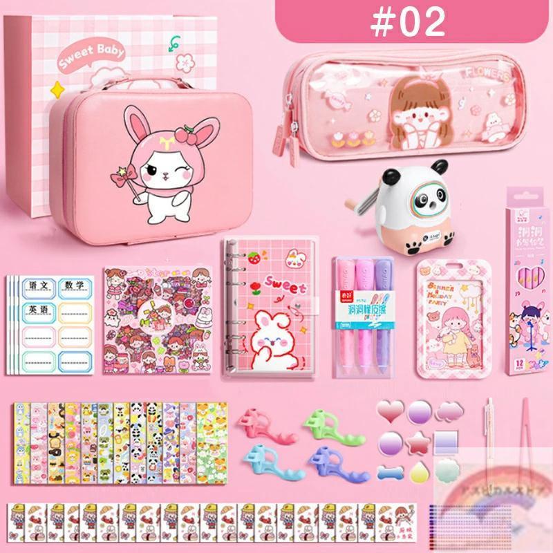 超豪華な文房具セット 携帯便利 収納ケース付き 描き用 学習玩具 知育