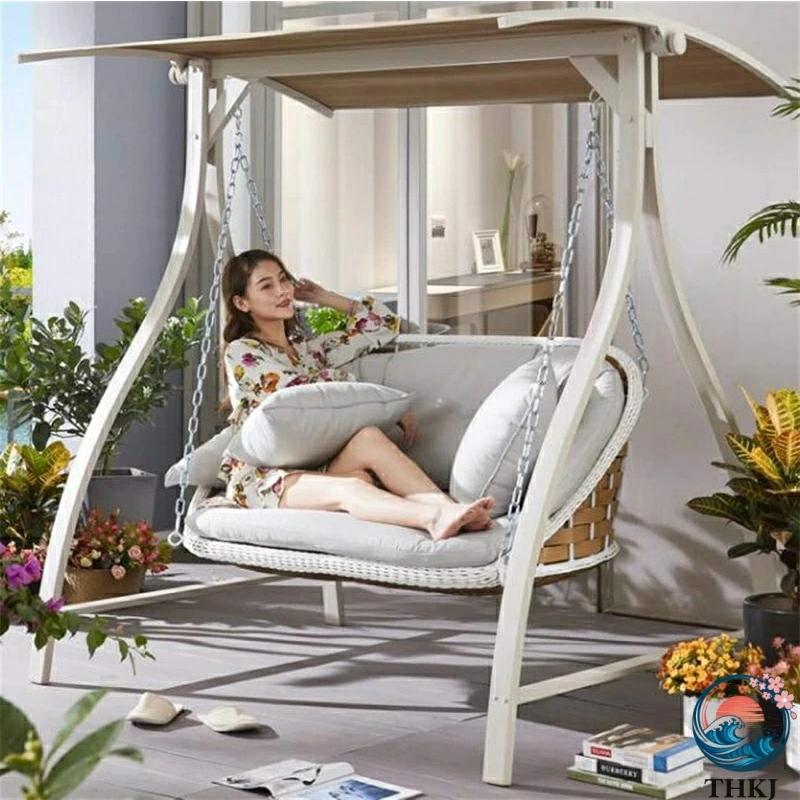 ブランコ 屋外 パティオ ポーチ クッションと枕 プリンセススイングベッドガーデンスイング屋外スイングチェア  おしゃれ 空間になじむ おすすめ_2