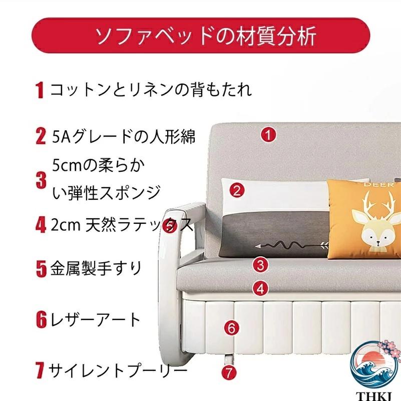 ソファーベッド 3WAY ソファ 幅 80cm 折りたたみソファーベッド THKJ リクライニング 一人暮らし ロータイプ カウチスタイル 組立品 おしゃれ 空間になじむ_5