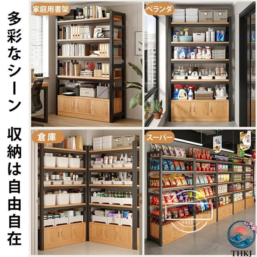 スーパーの棚 スーパーマーケットの棚 商品棚 大型陳列棚 食器棚 自宅 業務用ディスプレイラック THKJ 高耐荷重 組み立てが簡単 多機能収納ラック コンビニオの画像