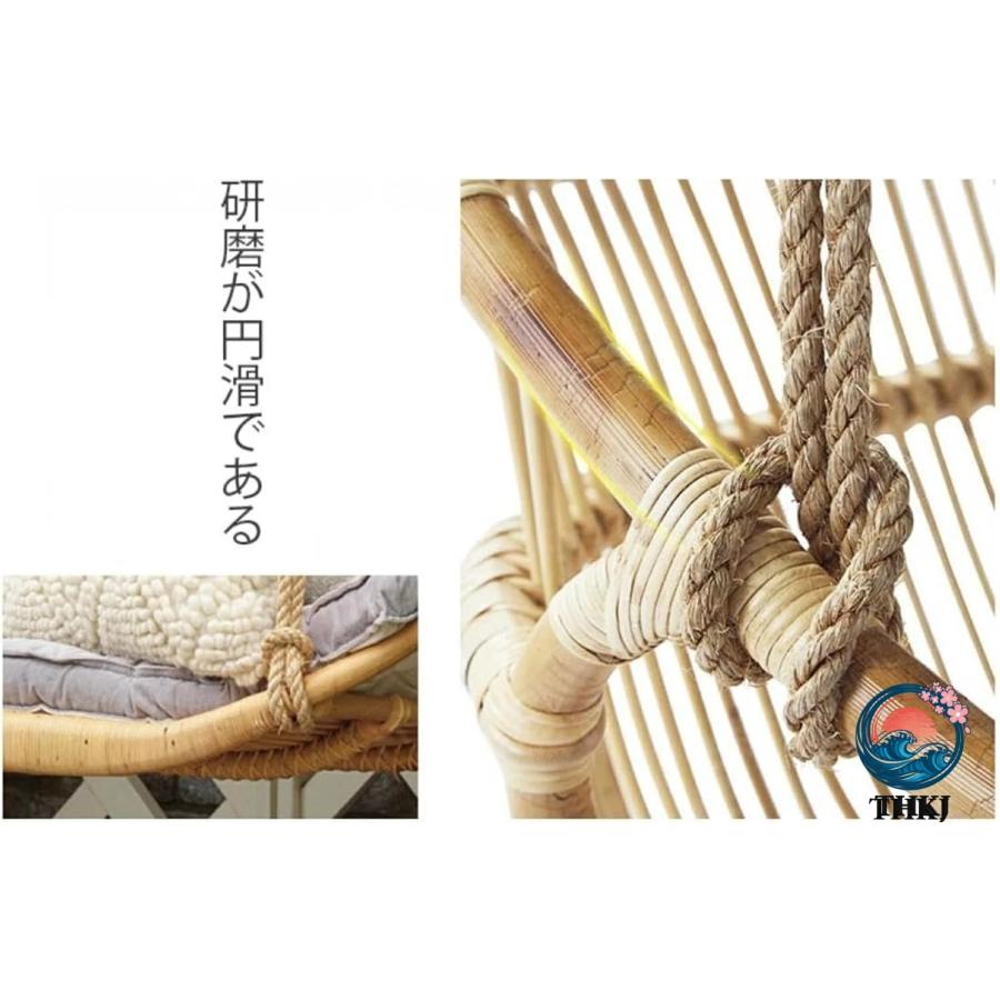 籐ハンギングバスケットチェア屋内スイング座って THKJ 横たわって両用ハンギングチェアスイングチェア おしゃれ 空間になじむ おすすめ お部屋になじむ