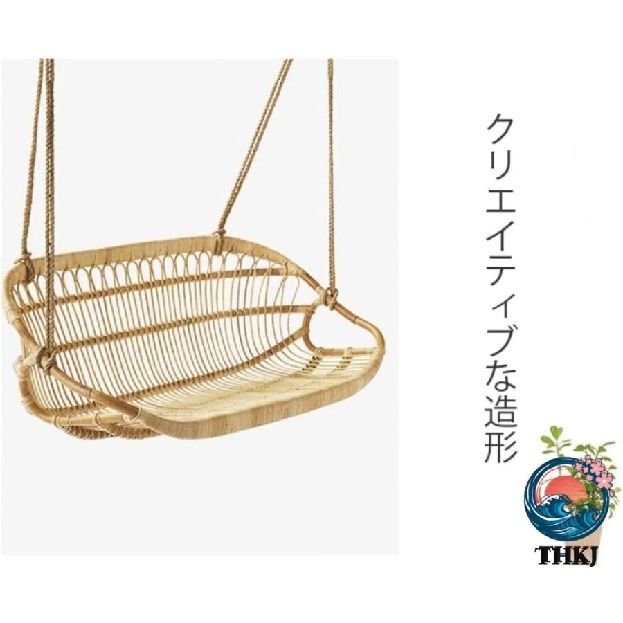 籐ハンギングバスケットチェア屋内スイング座って THKJ 横たわって両用ハンギングチェアスイングチェア おしゃれ 空間になじむ おすすめ お部屋になじむ