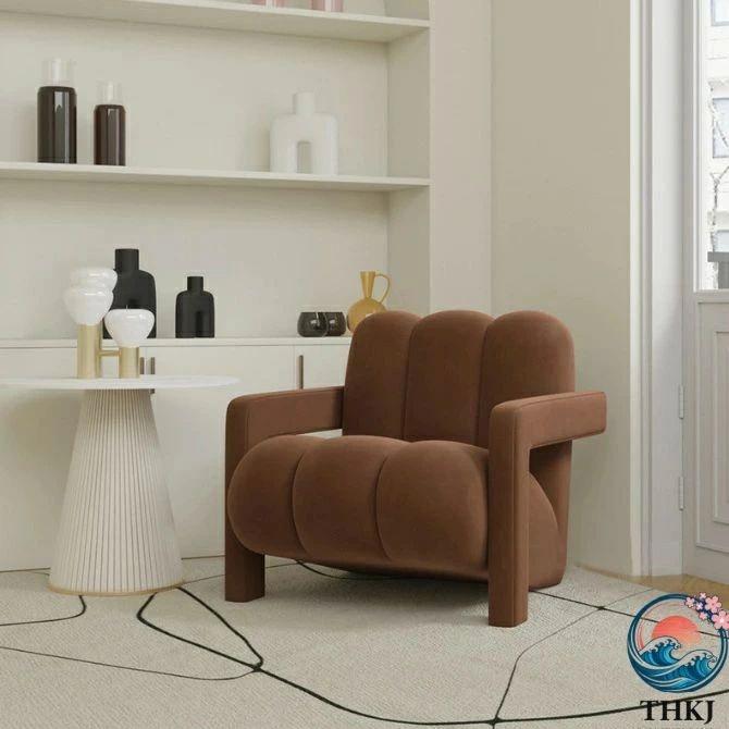 chair010 一人掛け コンパクトソファ 一人用 ひとりがけ THKJ おしゃれ 北欧 コンパクト ゆったり かわいい 韓国インテリア 空間になじむ おすすめ 省スペースの画像
