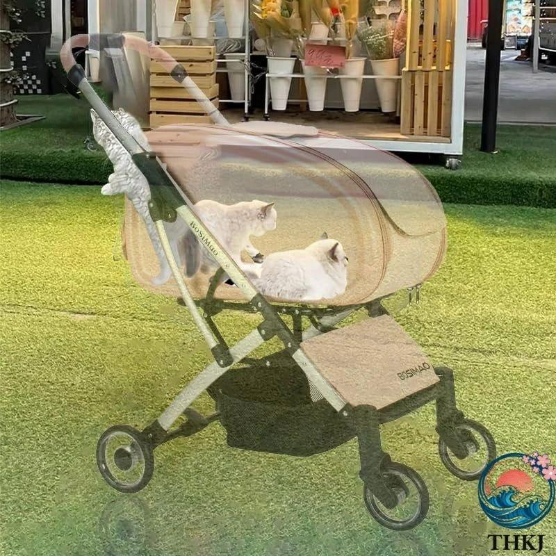 分離型 ペットカート 2Way 軽量 折りたたみ 犬用ベビーカー 猫 小型犬 