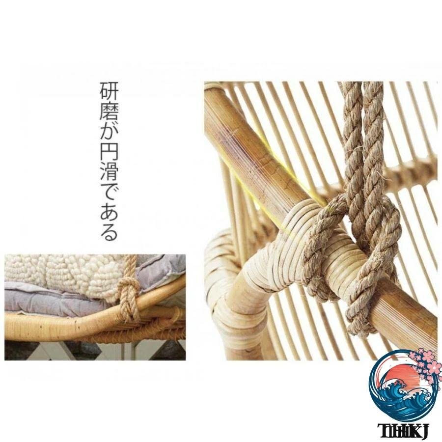 ハンギングチェア 吊り下げ式 室内 屋外 ハンモックチェア THKJ ブランコ 手編み スイングチェア おしゃれ 空間になじむ おすすめ お部屋になじむ 毎日使いにの画像