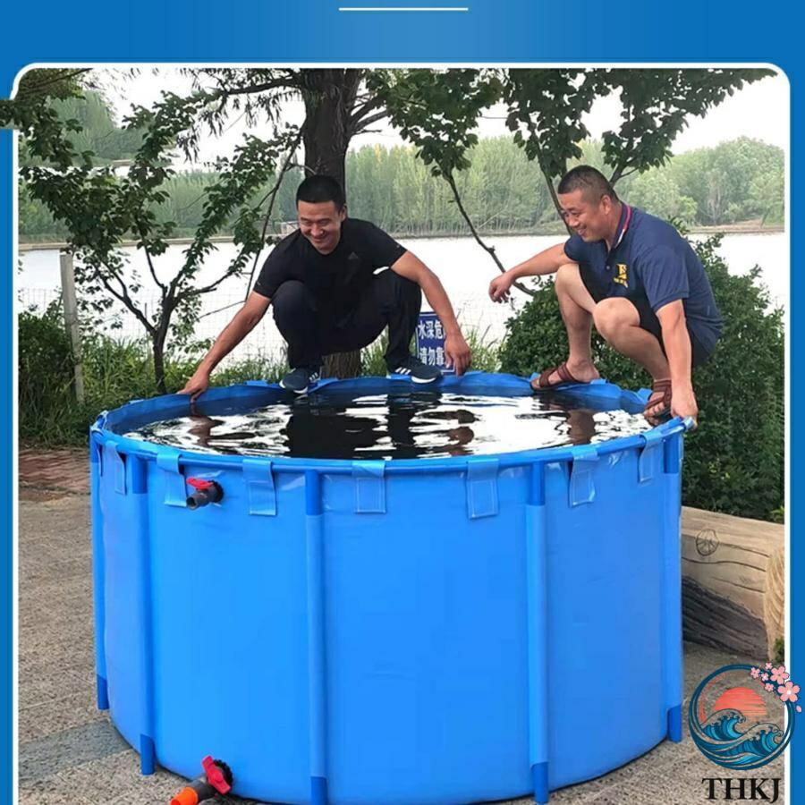 ラウンド キャンバス 養魚池 プール THKJ 金属製ブラケット付き 大型 折りたたみ 使いやすい おすすめ 人気 注目アイテム 便利グッズ 省スペース 人気アイテム