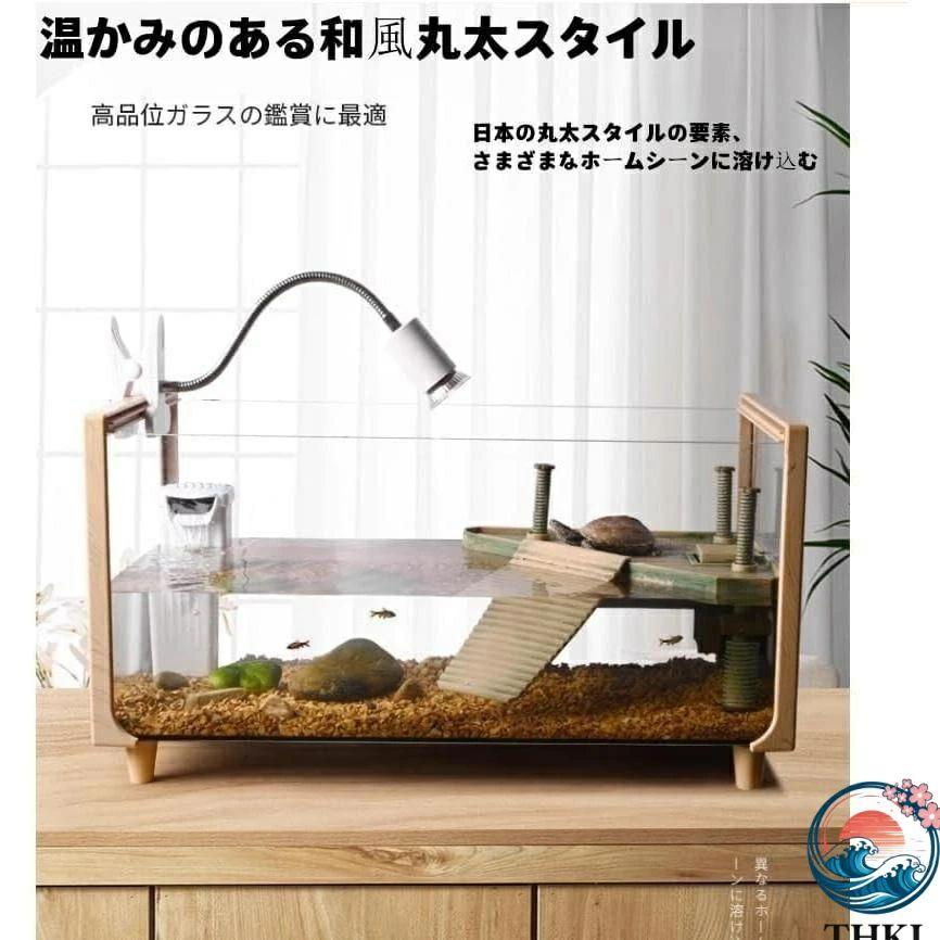 亀 水槽 大きい 透明 リクガメ ケージ カメの生息地 飼育箱 THKJ 高精細ガラス 360° 完全表示爬虫類繁殖ボックス ガラス透明 省スペース 整理しやすい_3