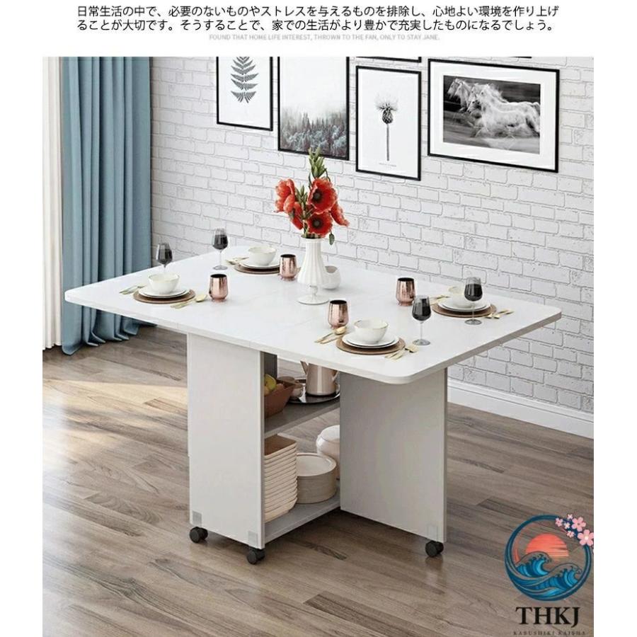 折りたたみ テーブル リビングテーブル 伸長式 THKJ サイドテーブル 食卓テーブル 伸縮テーブル おしゃれ 空間になじむ おすすめ お部屋になじむ 暮らしを彩る_10