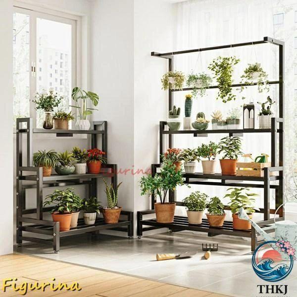ガーデンラック フラワースタンド 屋外 THKJ 室内 観葉植物 盆栽棚 スタンド 植木鉢台 省スペース 整理しやすい 収納便利 すっきり収納 片付けやすいの画像
