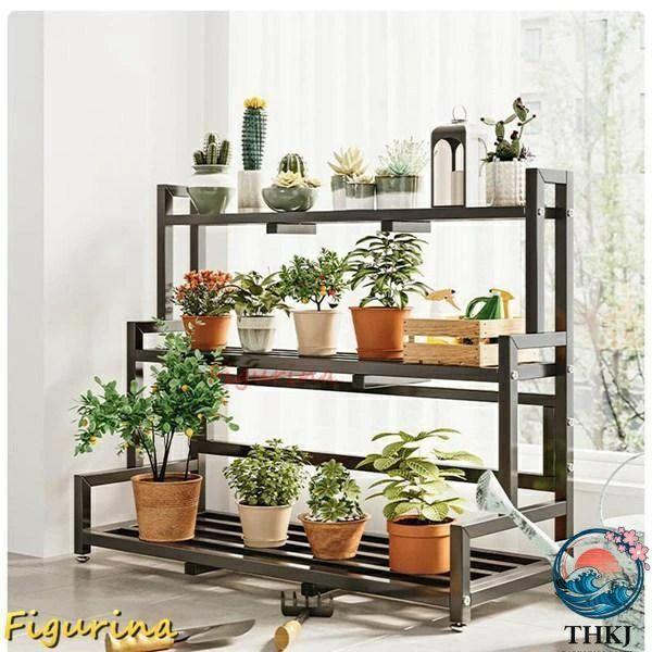 ガーデンラック フラワースタンド 屋外 THKJ 室内 観葉植物 盆栽棚 スタンド 植木鉢台 省スペース 整理しやすい 収納便利 すっきり収納 片付けやすいの画像