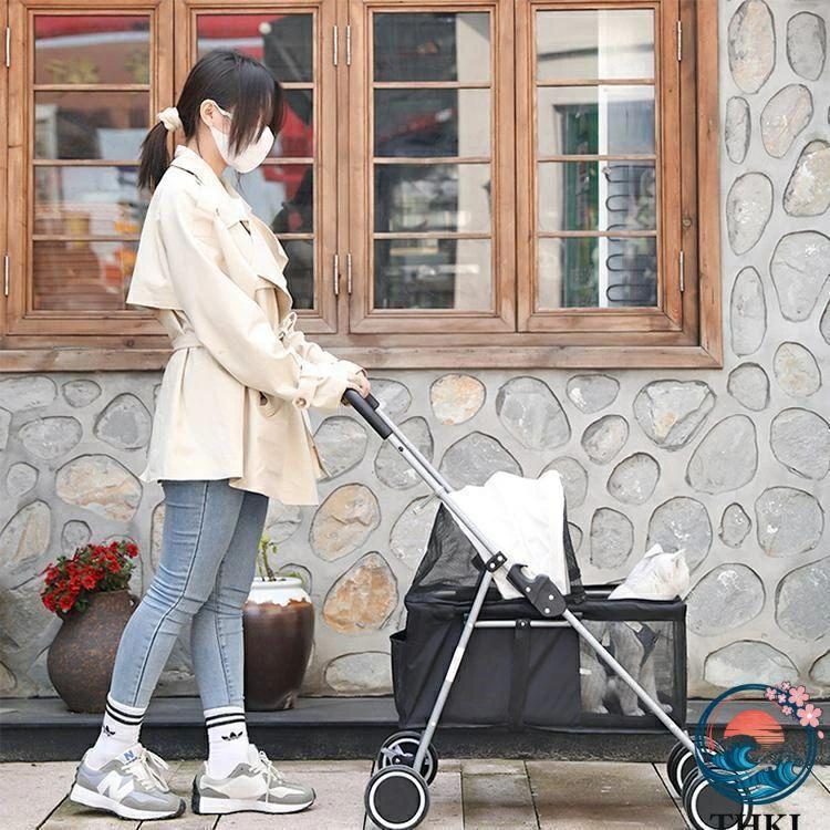 ペットカート 小型犬 中型犬 軽量 折りたたみ THKJ 猫 犬 バギー 多頭 カート ペットパギー 食べやすい お手入れ簡単 快適 ペットも快適 毎日のお世話に_10