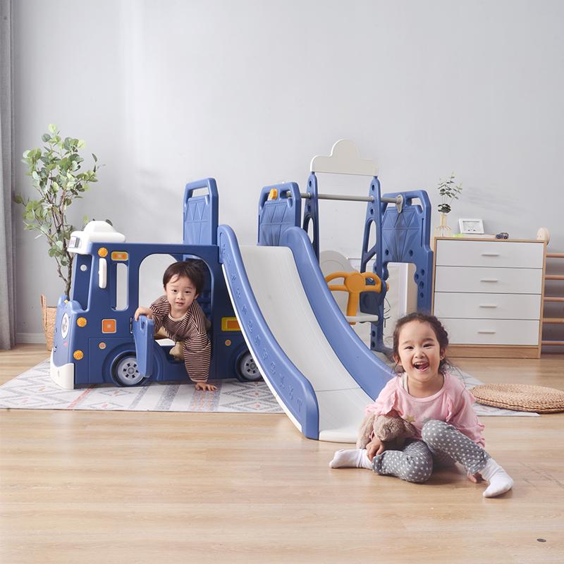 バス滑り台 すべり台 ブランコ スイング 大型遊具 すべりだい スライダー 室内 遊具 キッズ キッズパーク 子供 バスケットゴール 子供 誕生日プレゼント 子供