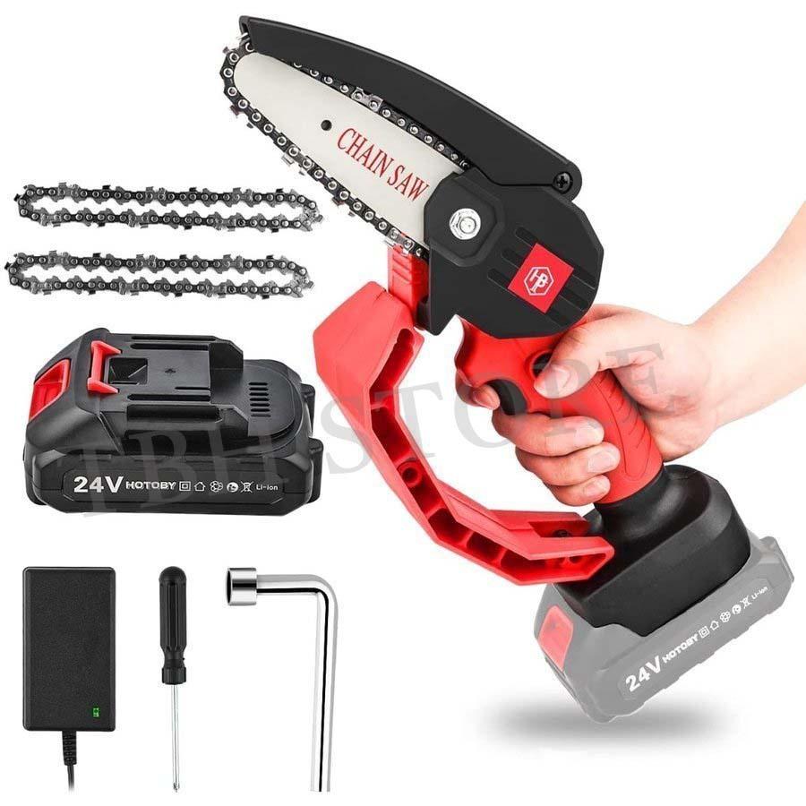 充電式 チェーンソー 経典ブランド 電動ノコギリ マキタ21ｖバッテリー含み コードレス 小型チェーンソー ミニ 軽量 剪定 枝打ち ハイパワー 丸太の切断 木材伐採 のこぎり